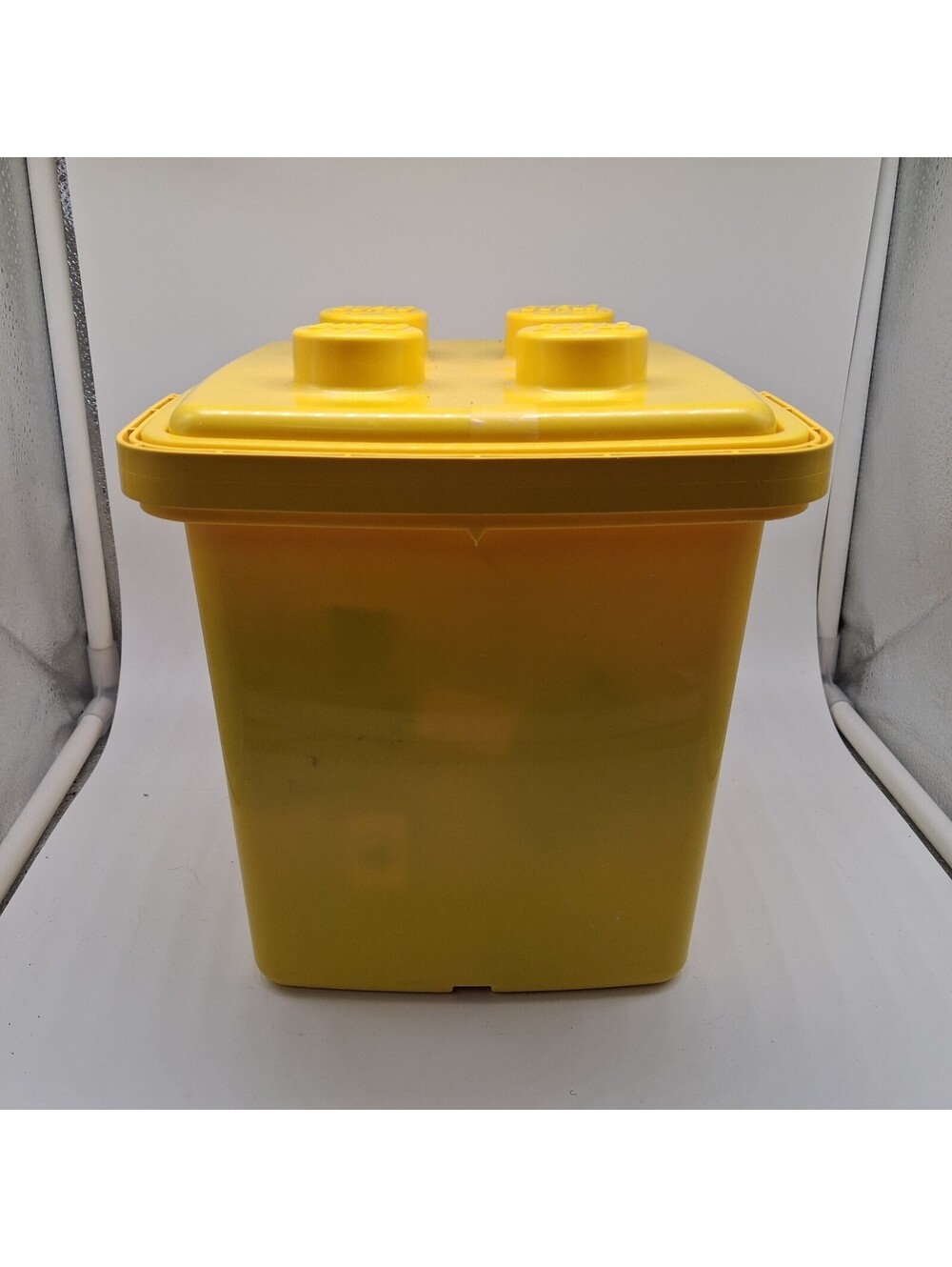 LEGO DUPLO Yellow Storage Carry Case Bin w/ 74 Assorted Building Blocks Bricks - Picture 4 of 4